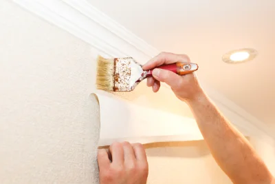 Pose de papier peint à Steene — revêtements muraux et toiles de verre